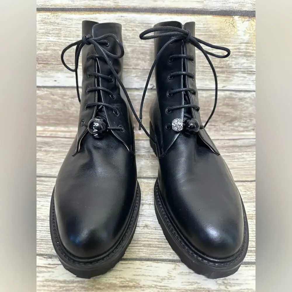 Dear Frances Park boots 7.5 black lace up like new